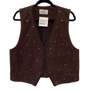 Vintage Opal by Lorraine Wardy Rhinestone Vest